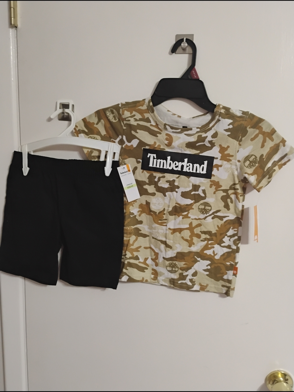 Timberland Boys' Tan & White Camo Short Sleeve Tee